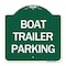 Signmission Designer Series Sign-Boat Trailer Parking, Green & White Aluminum Sign, 18" x 18", GW-1818-24293 A-DES-GW-1818-24293 - alternate 1